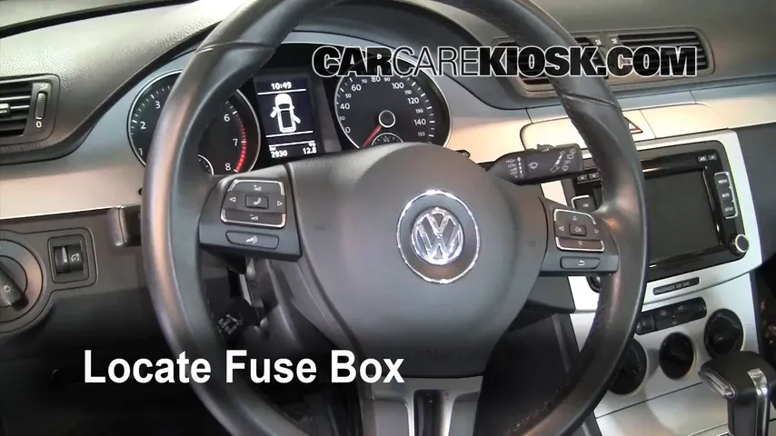 2010 Volkswagen Passat Komfort 2.0L 4 Cyl. Turbo Wagon Fusible (interior) Cambio